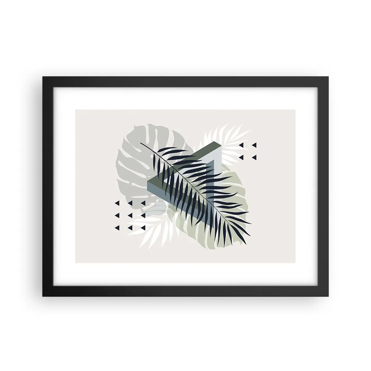Plakát v černém rámu - Příroda a geometrie – dva řády? - 40x30 cm