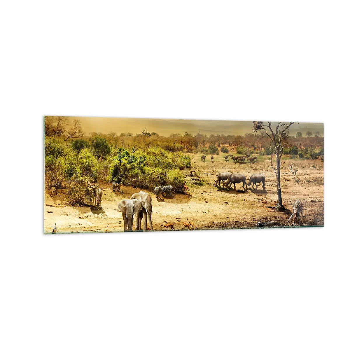 Obraz na skle - „Z ráje opět pramenila řeka…“ - 140x50 cm