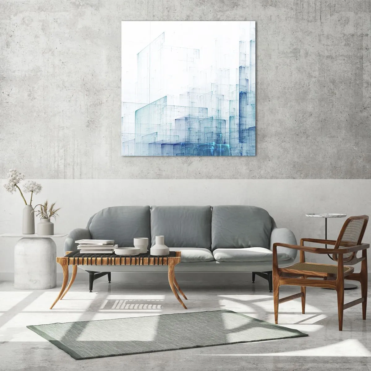 Obraz na skle - Jak se stal prostor - 70x70 cm