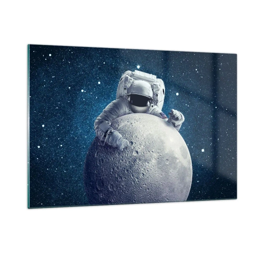 Obraz na skle - Vesmírný vtipálek - 120x80 cm
