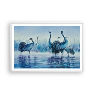 Plakát v bílém rámu - Ranní setkání - 91x61 cm