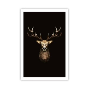 Plakát - Kubistický jelen - 61x91 cm