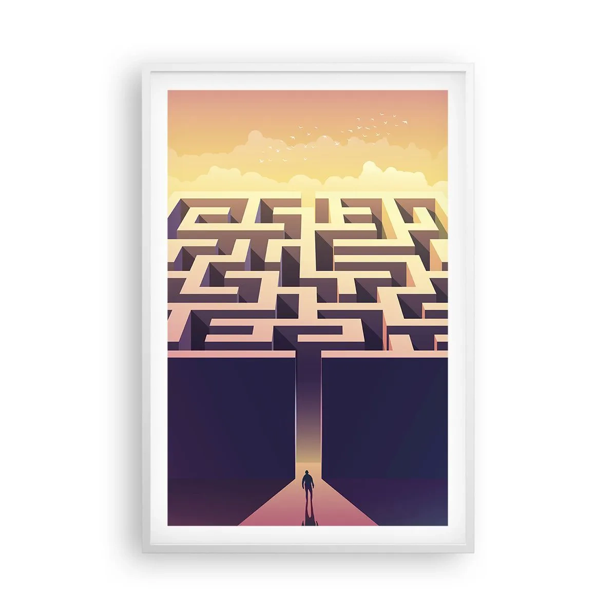 Plakát v bílém rámu - Čas rozhodnutí - 61x91 cm