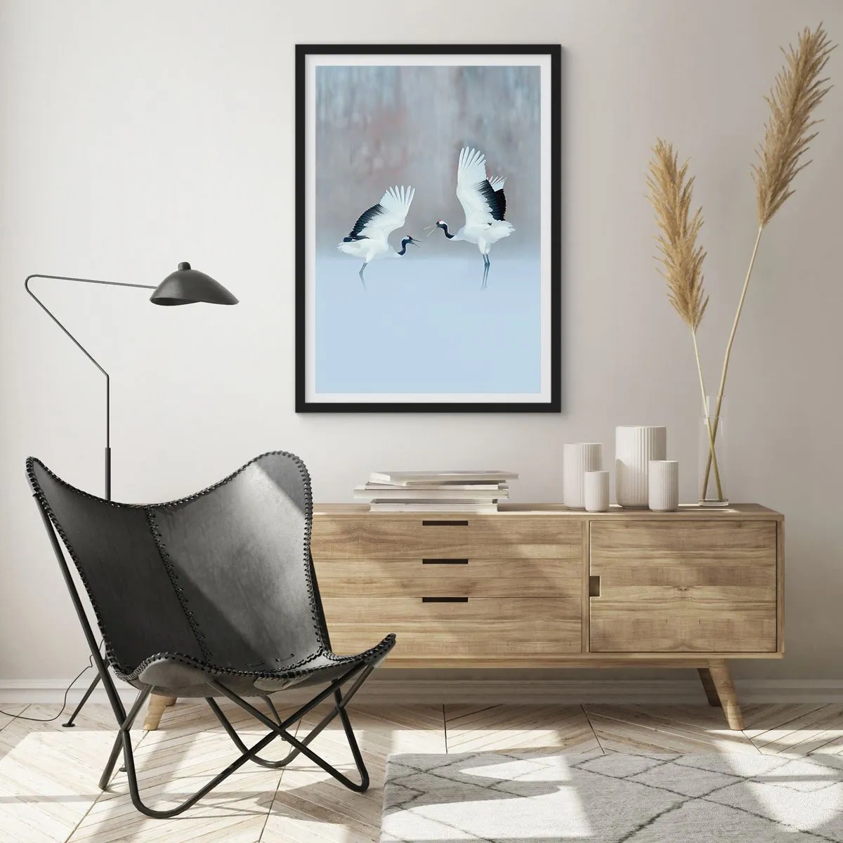 Plakát v černém rámu - Tanec v mlze - 30x40 cm