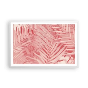 Plakát v bílém rámu - Růžový koncept - 91x61 cm