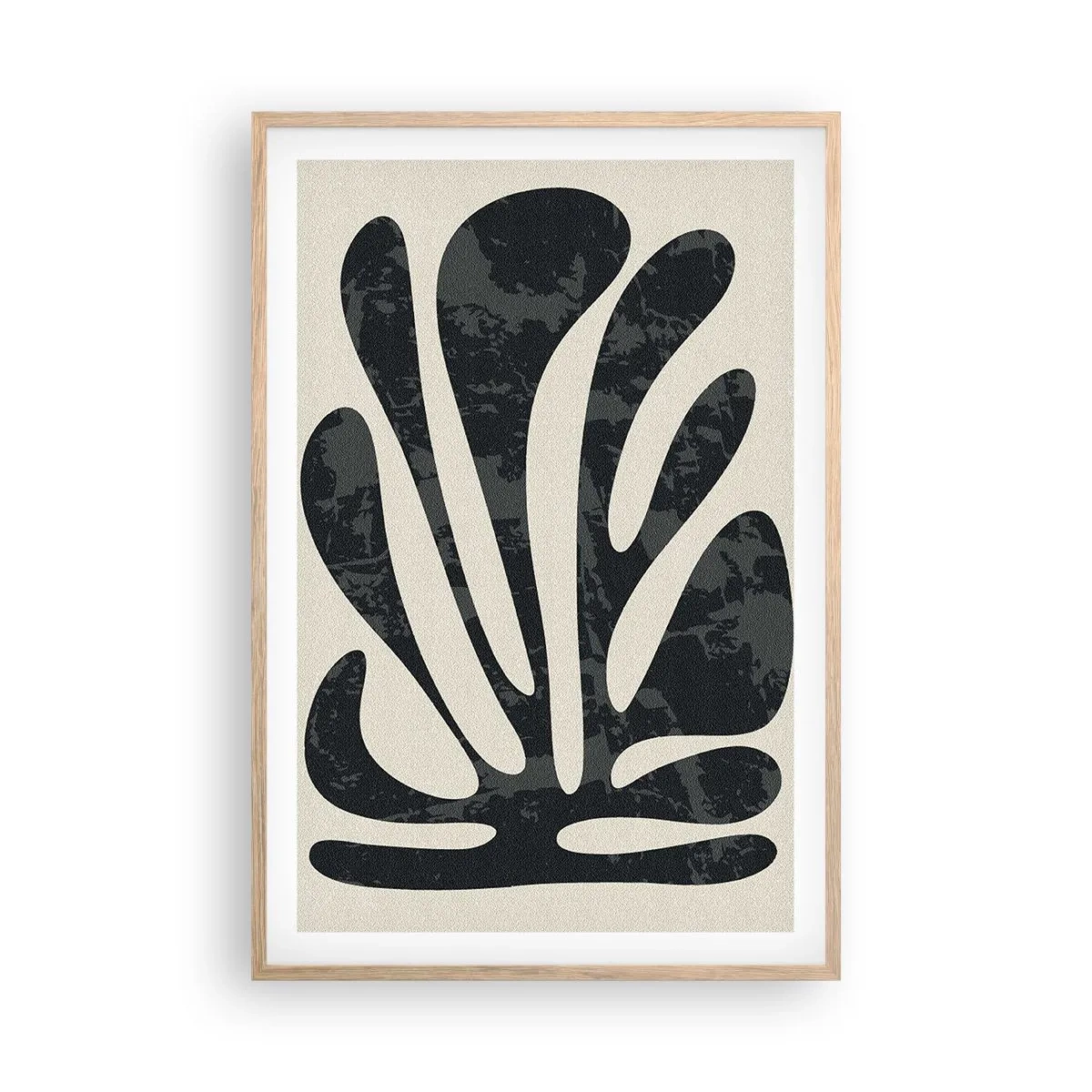 Plakát v rámu světlý dub - Mnohoprstá abstrakce - 61x91 cm