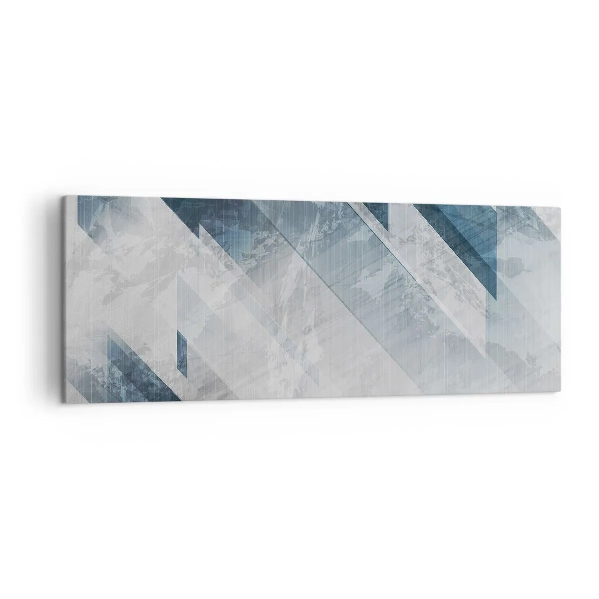 Obraz na plátně - Prostorová kompozice – pohyb šedé - 140x50 cm