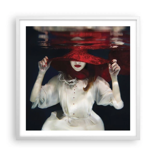 Plakát v bílém rámu - Divoženka - 60x60 cm