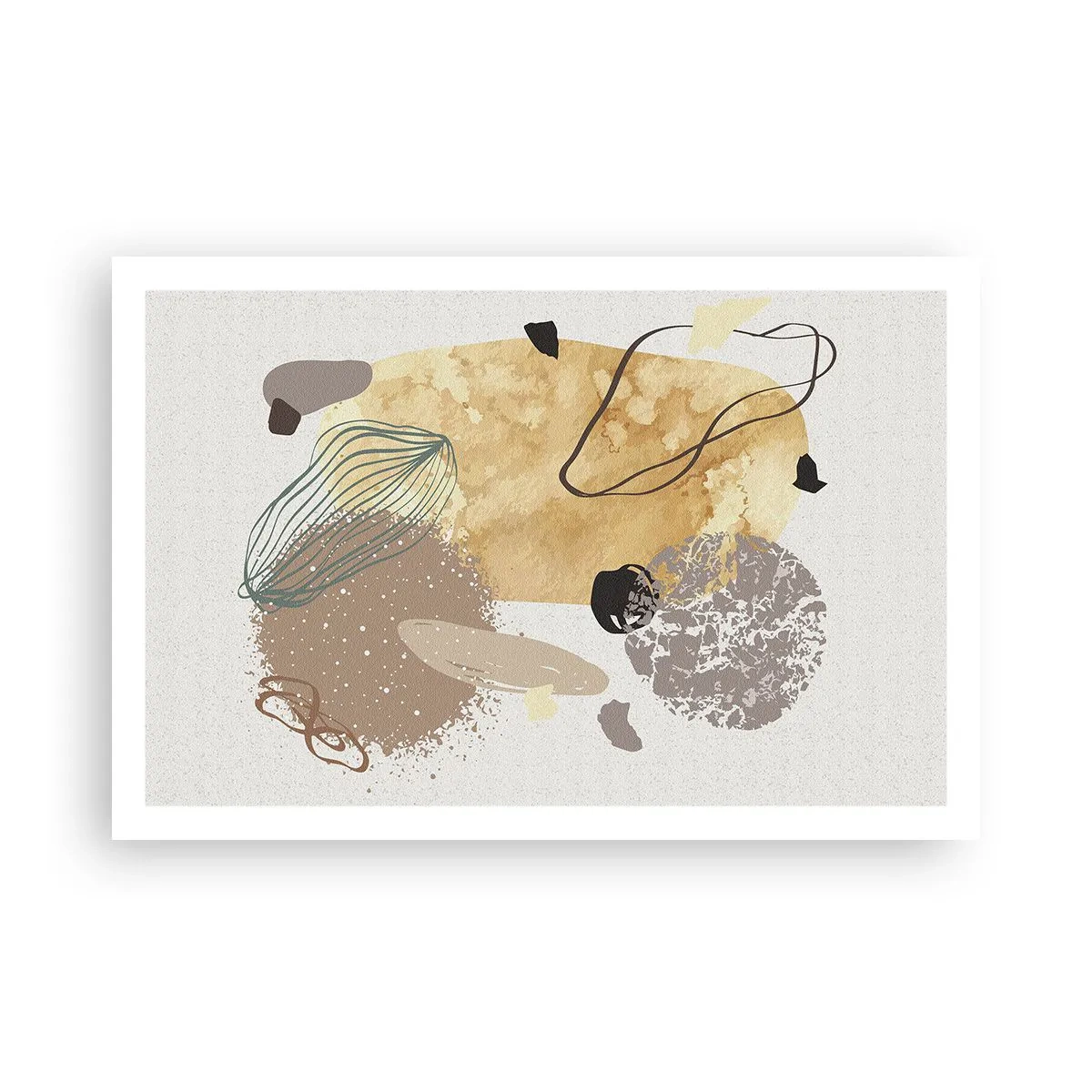 Plakát - Abstraktní švestka - 91x61 cm