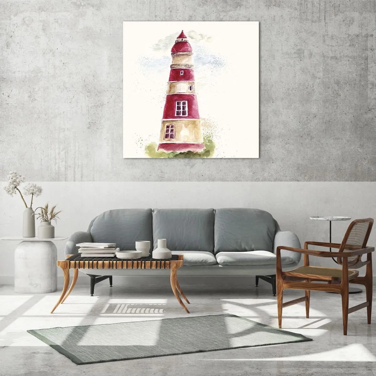 Obraz na skle - Tady je vždy počasí - 50x50 cm