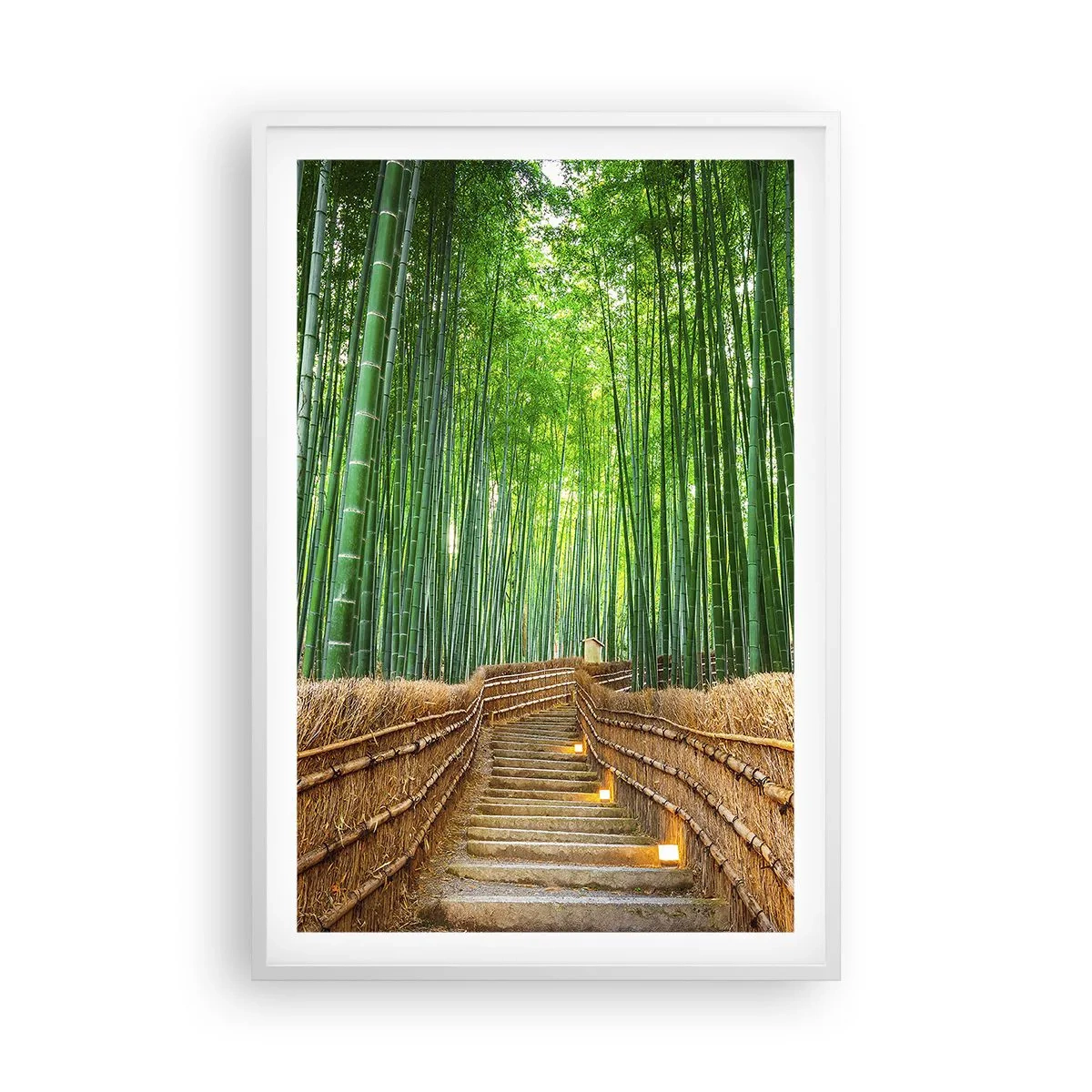 Plakát v bílém rámu - Esence asijské přírody - 61x91 cm