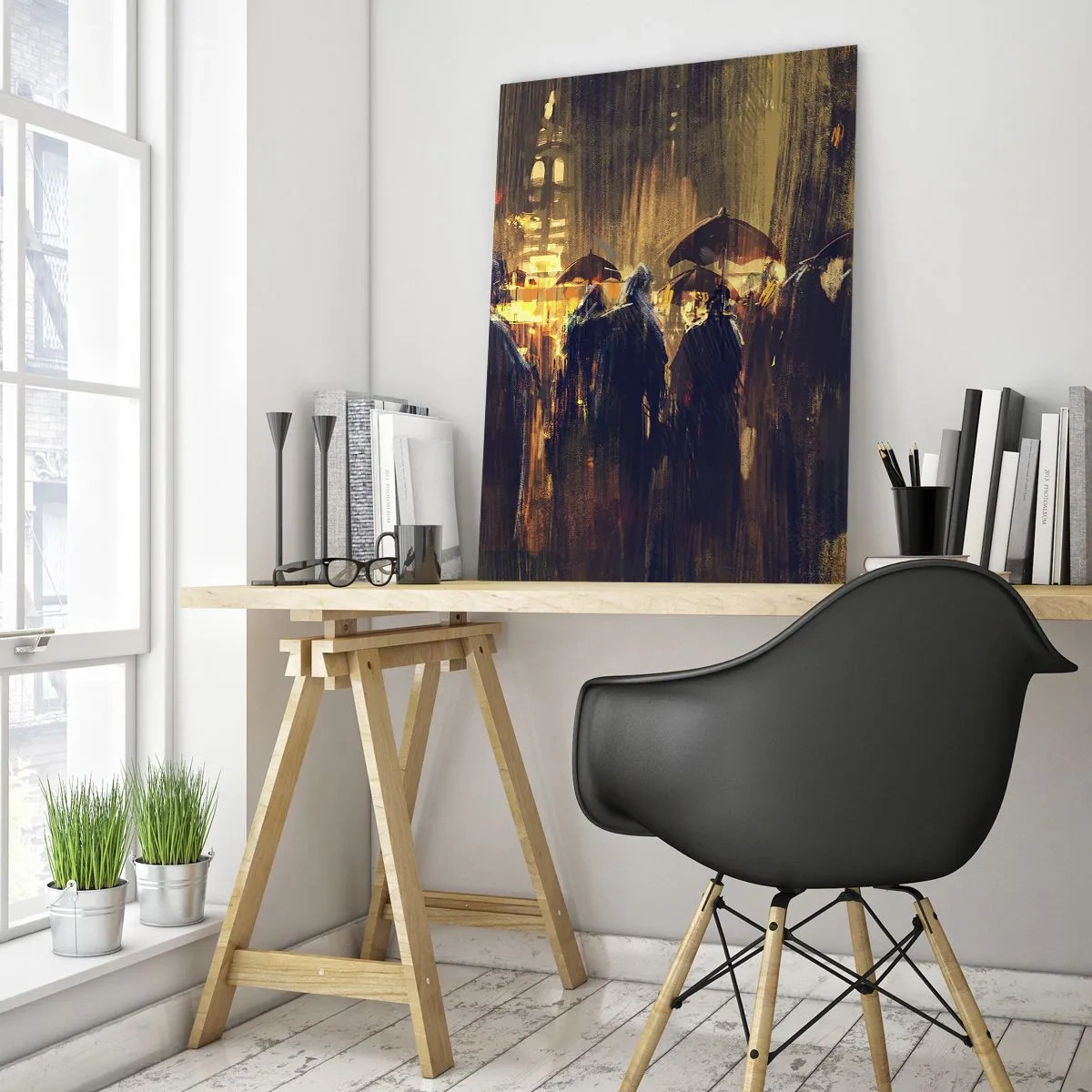 Obraz na skle - Následovníci deště - 50x70 cm