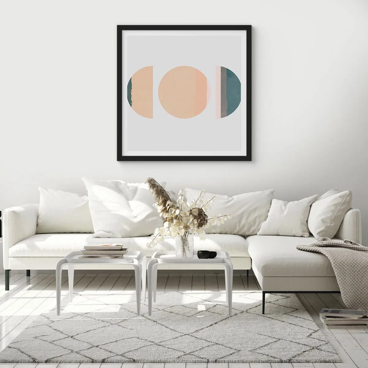 Plakát v černém rámu - Kruh za kruhem - 40x40 cm