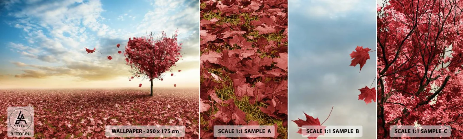 Fototapeta Vzorek Standard Eco - Zamiluj si také podzim - Krajina, Grafika, Strom - 100x30 cm