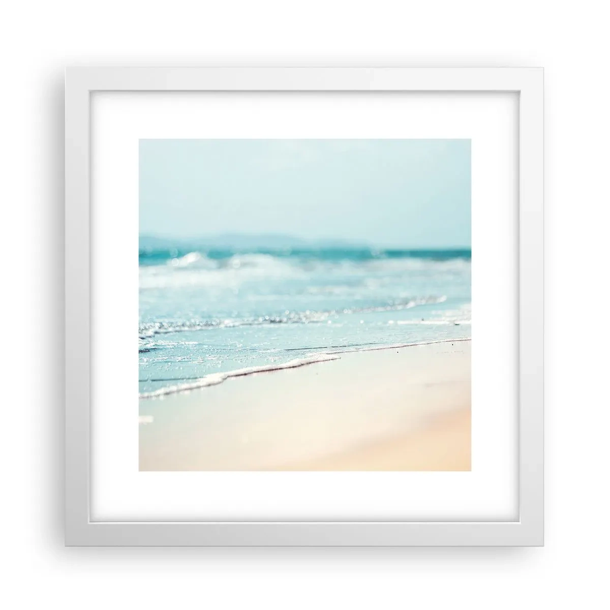 Plakát v bílém rámu - Teplo a hluk - 30x30 cm