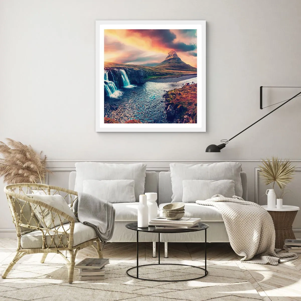 Plakát v bílém rámu - V majestátu přírody - 60x60 cm