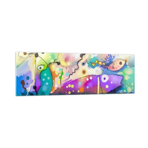 Obraz na skle - Chybí slova! - 160x50 cm