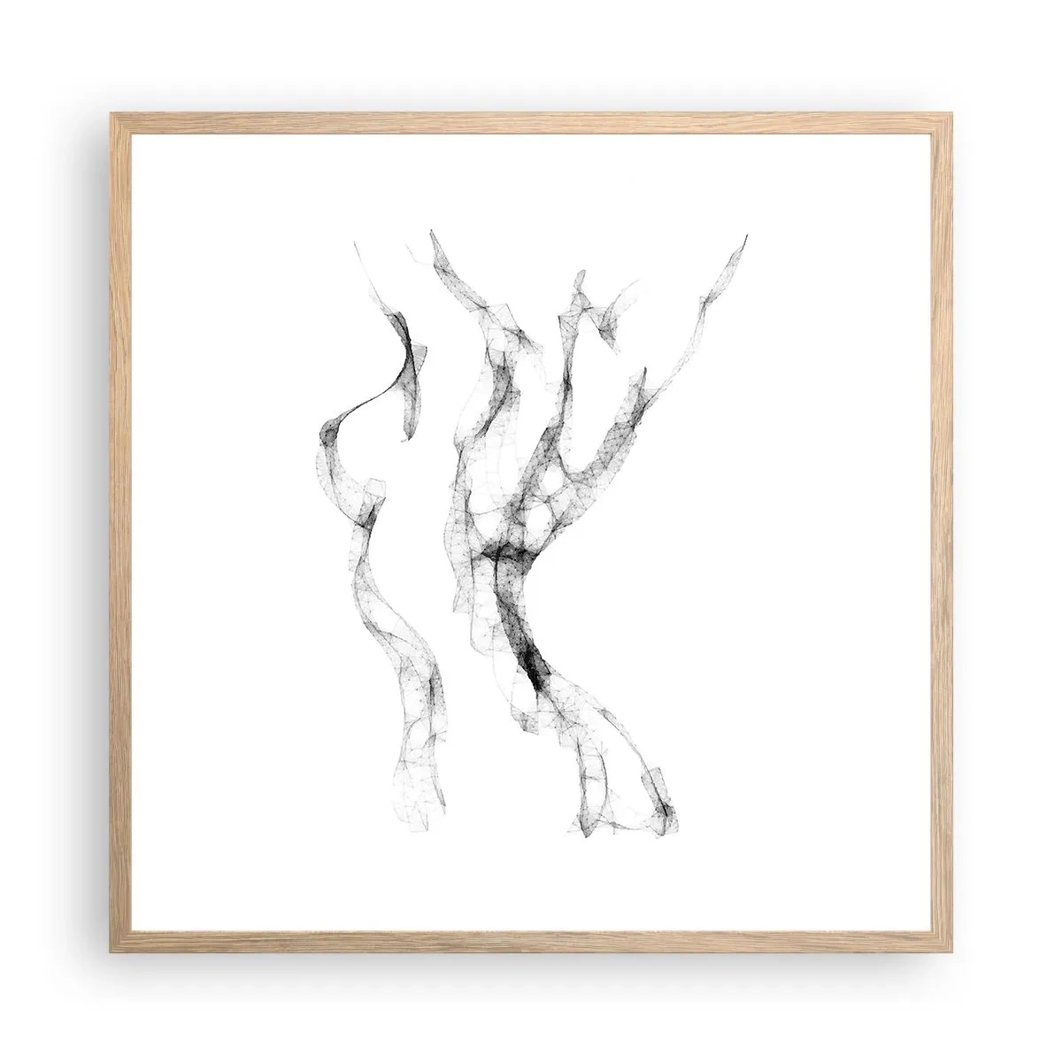 Plakát v rámu světlý dub - Krásná a silná - 60x60 cm