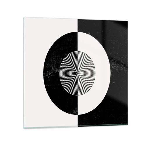 Obraz na skle - Harmonie v černé a bílé - 50x50 cm