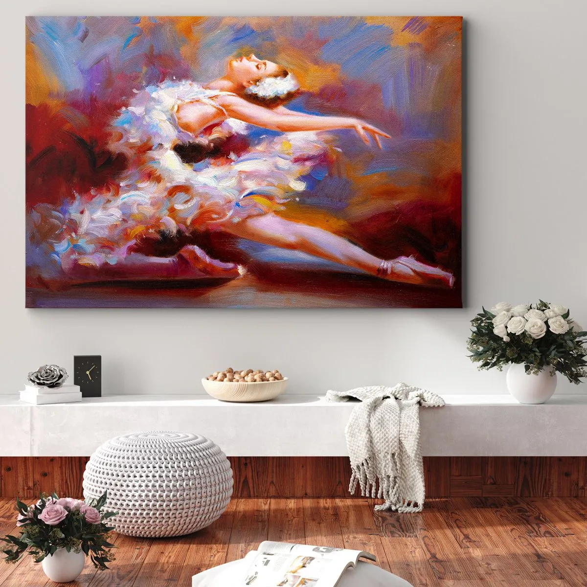 Obraz na plátně - Labutí elegance - 100x70 cm