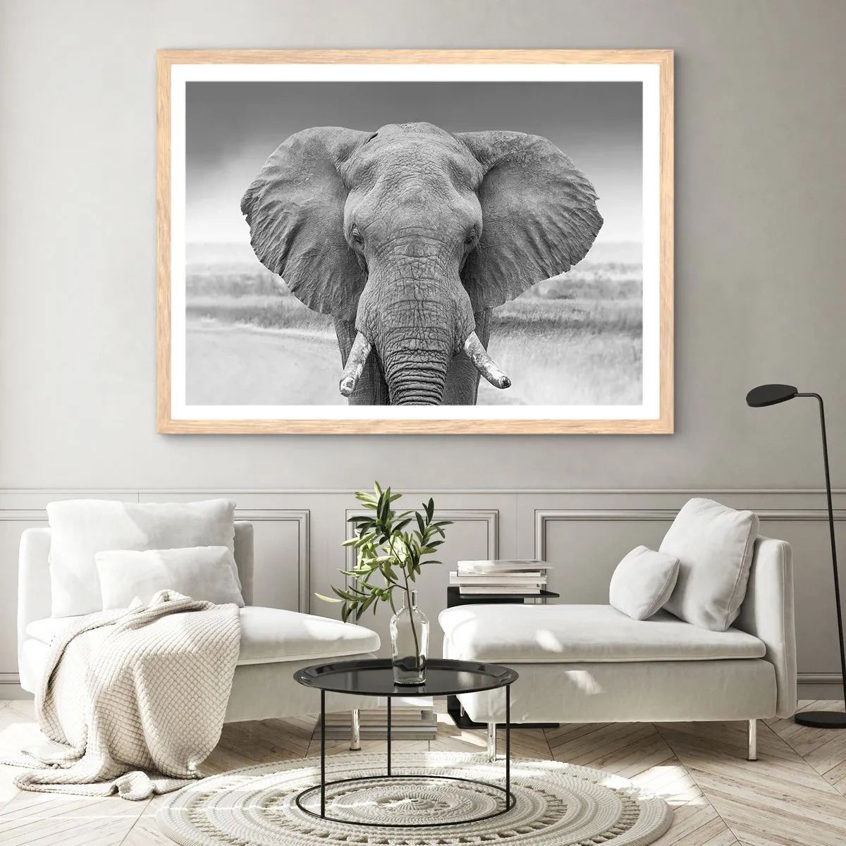 Plakát v rámu světlý dub - Vítejte v mém světě - 91x61 cm