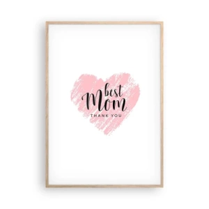 Plakát v rámu světlý dub - Vždy pravá chvíle - 70x100 cm