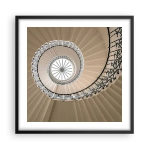 Plakát v černém rámu - Uvnitř mušle - 50x50 cm