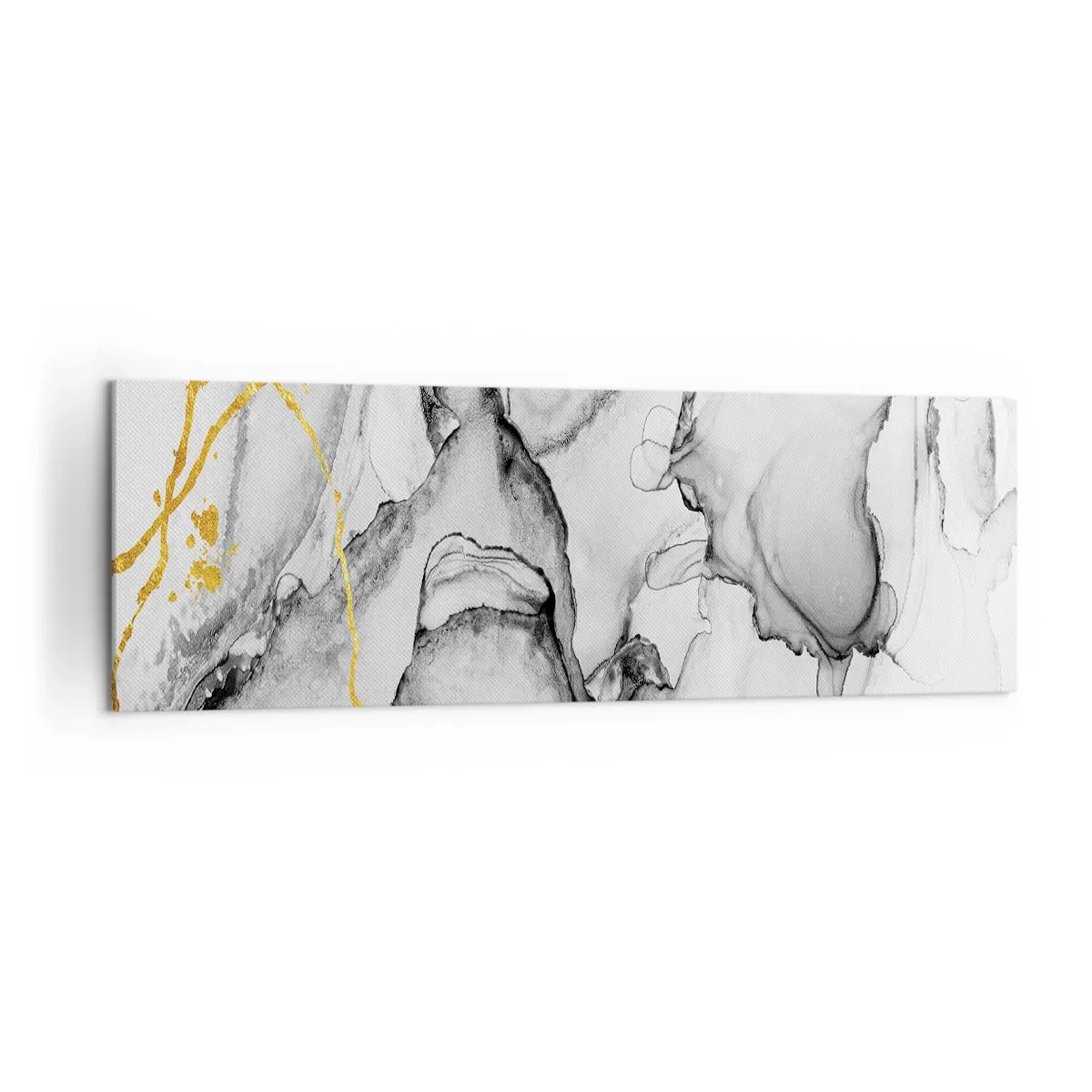 Obraz na plátně - Kompozice se zlatým motivem - 160x50 cm