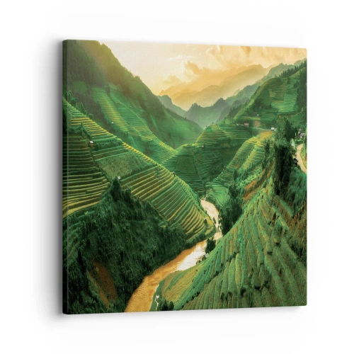 Obraz na plátně - Vietnamské údolí - 30x30 cm