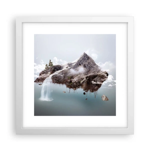 Plakát v bílém rámu - Pohled surrealisty - 30x30 cm