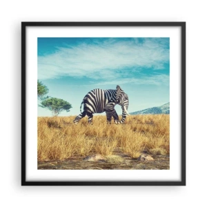 Plakát v černém rámu - Šedá už není v módě - 50x50 cm