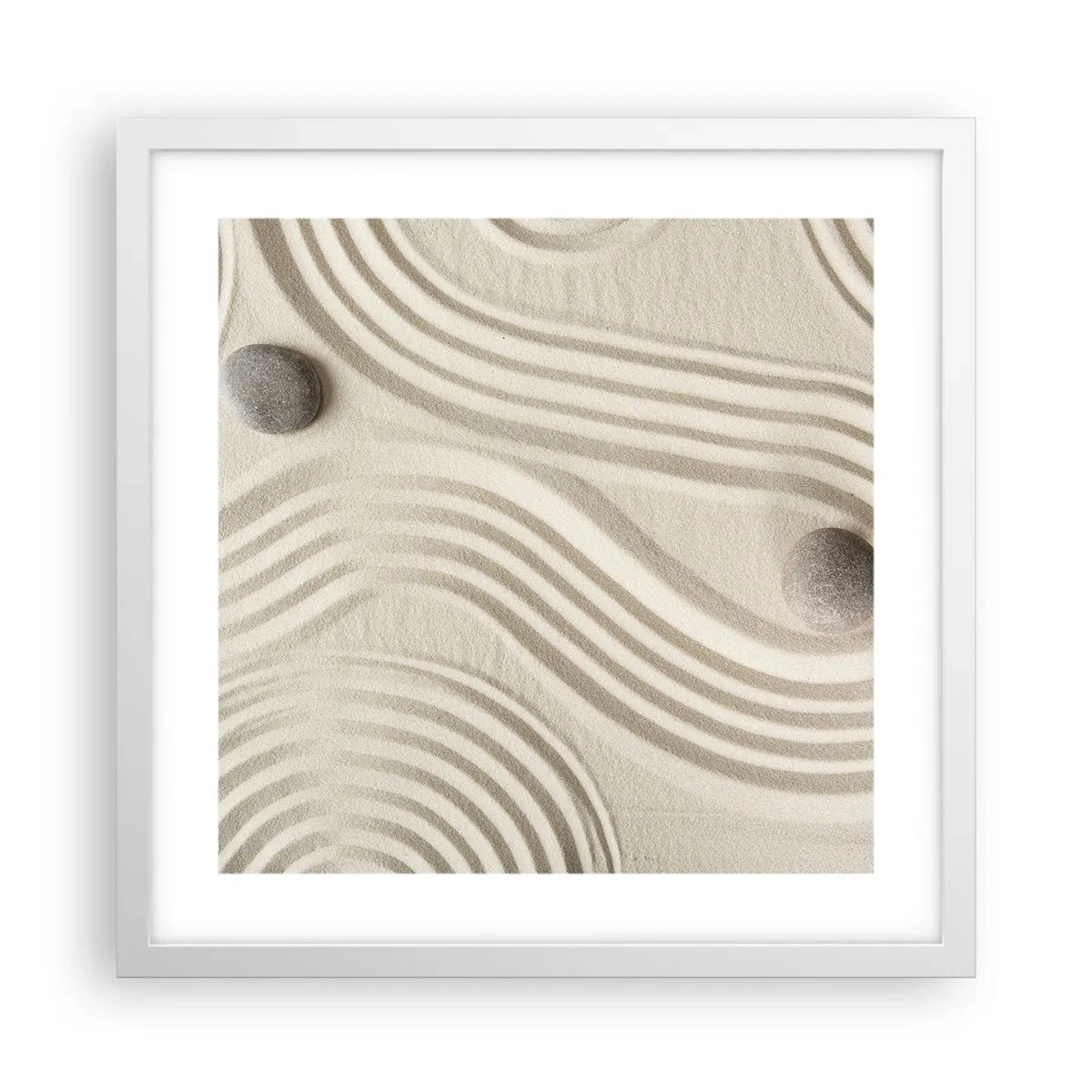 Plakát v bílém rámu - Dotek tepla - 40x40 cm