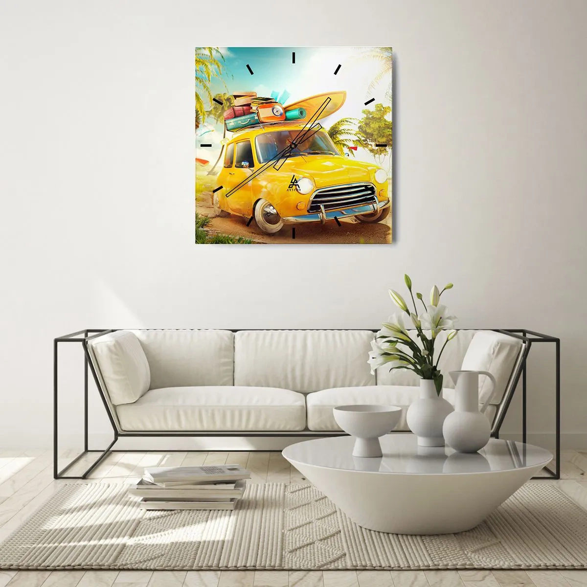Nástěnné hodiny - Cesta pro více než jeden úsměv - 40x40 cm