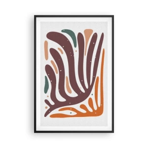 Plakát v černém rámu - Organická a radiální kompozice - 61x91 cm