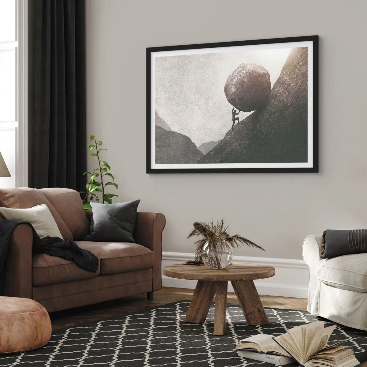 Plakát v černém rámu - Věřím, proti vší naději - 100x70 cm