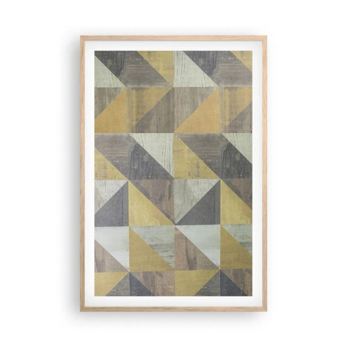 Plakát v rámu světlý dub - V úhlu trojúhelníku - 61x91 cm