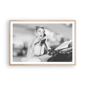 Plakát v rámu světlý dub - Halo, tady jsou 50. léta. - 91x61 cm