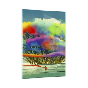 Obraz na skle - Oživit tento svět - 50x70 cm