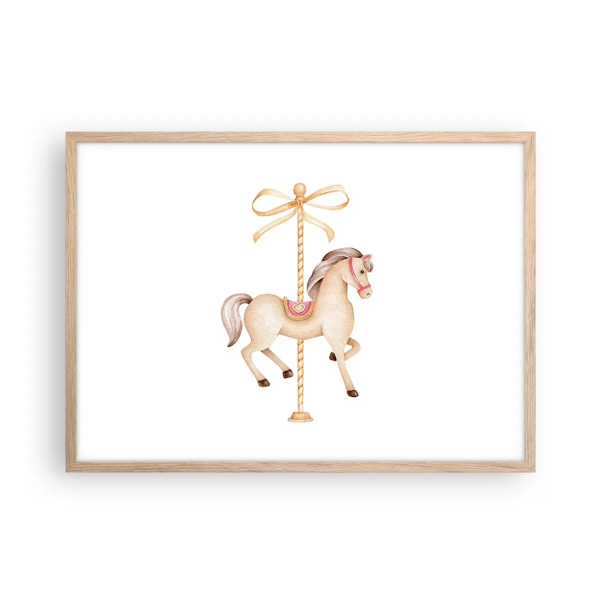 Plakát v rámu světlý dub - Elegantním klusem - 70x50 cm