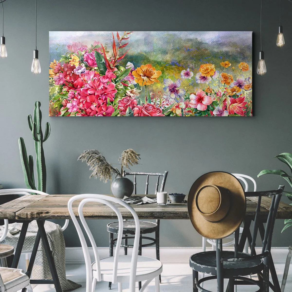 Obraz na plátně - Zahrada, která se zbláznila - 100x40 cm