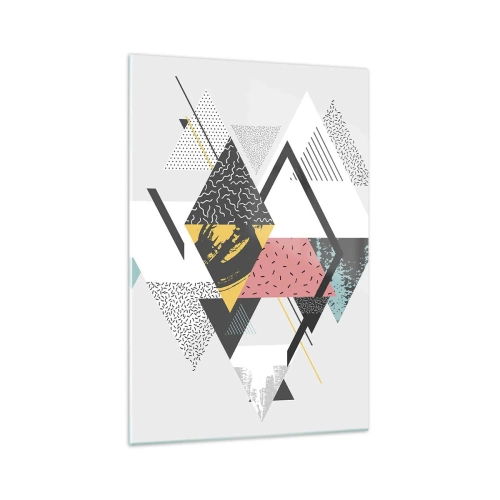 Obraz na skle - Variace na trojúhelník a kosočtverec - 70x100 cm