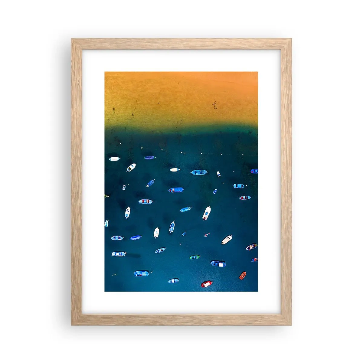 Plakát v rámu světlý dub - Prázdninová hra - 30x40 cm