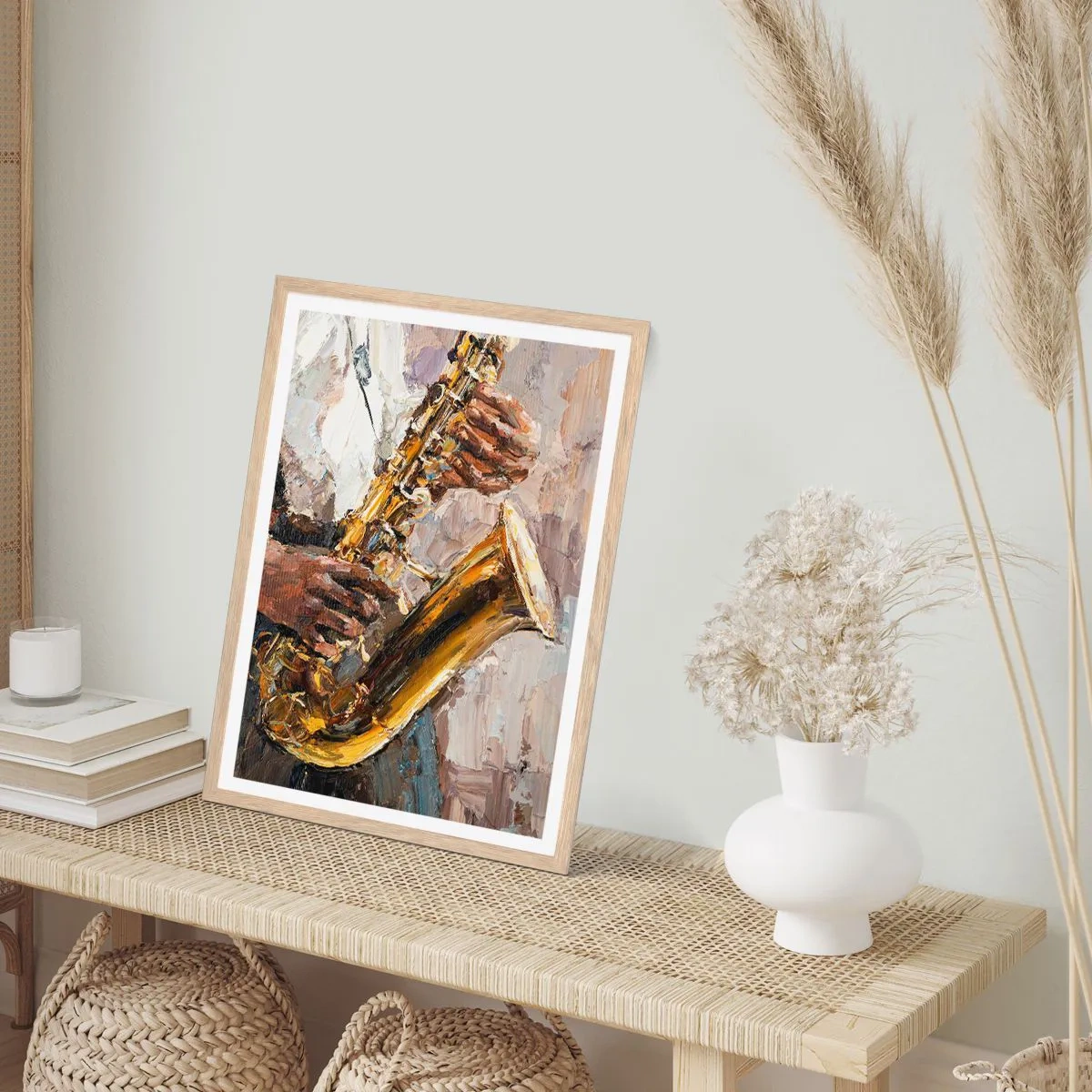 Plakát v rámu světlý dub - Čas na sólovou hru - 70x100 cm