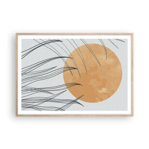 Plakát v rámu světlý dub - Vždy ke slunci - 100x70 cm