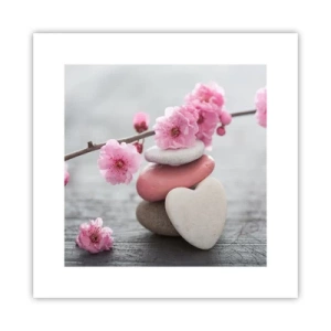 Plakát - Blaženost s višňovým květem - 30x30 cm