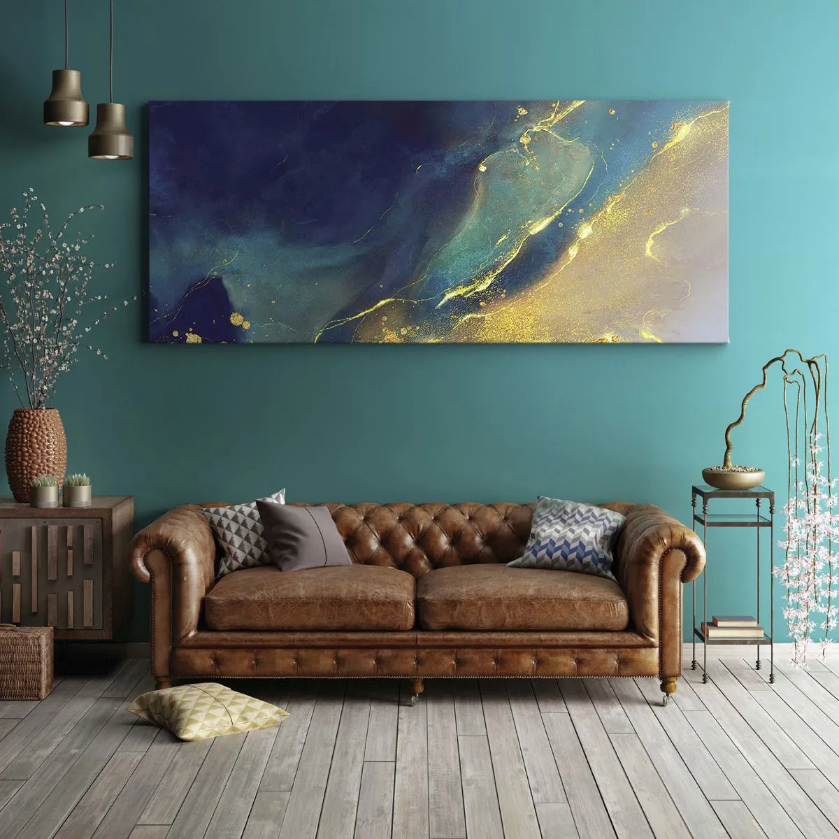Obraz na plátně - Zlatý močál - 160x50 cm