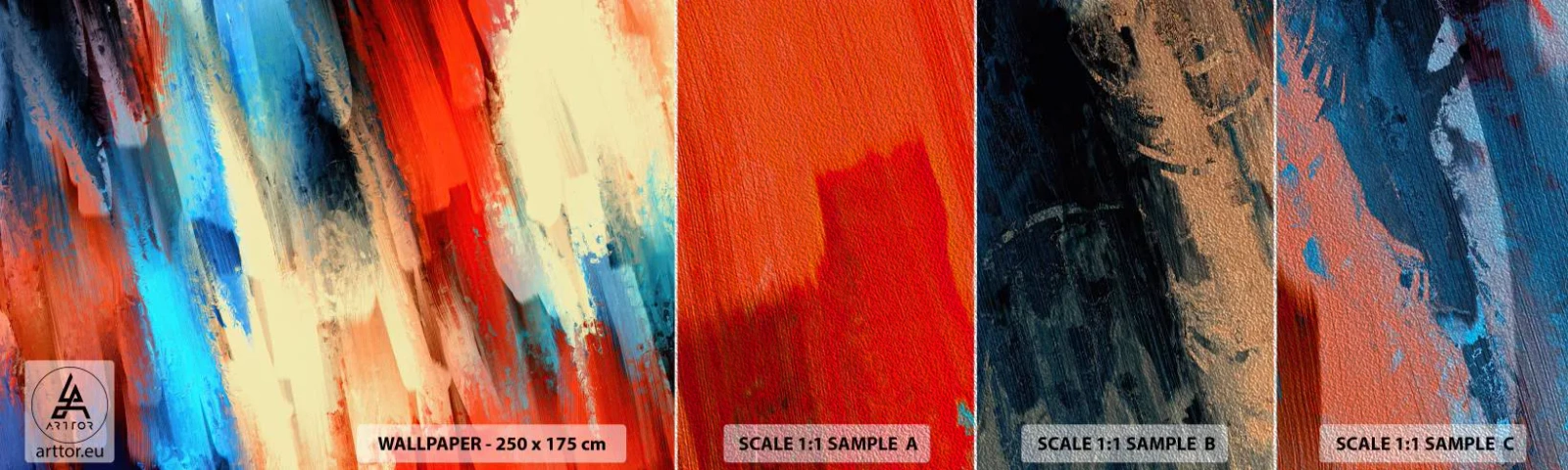 Vzor Fototapety Premium Sand - Vodopád barev - Abstrakce, Kus, Moderní vzor - 100x30 cm