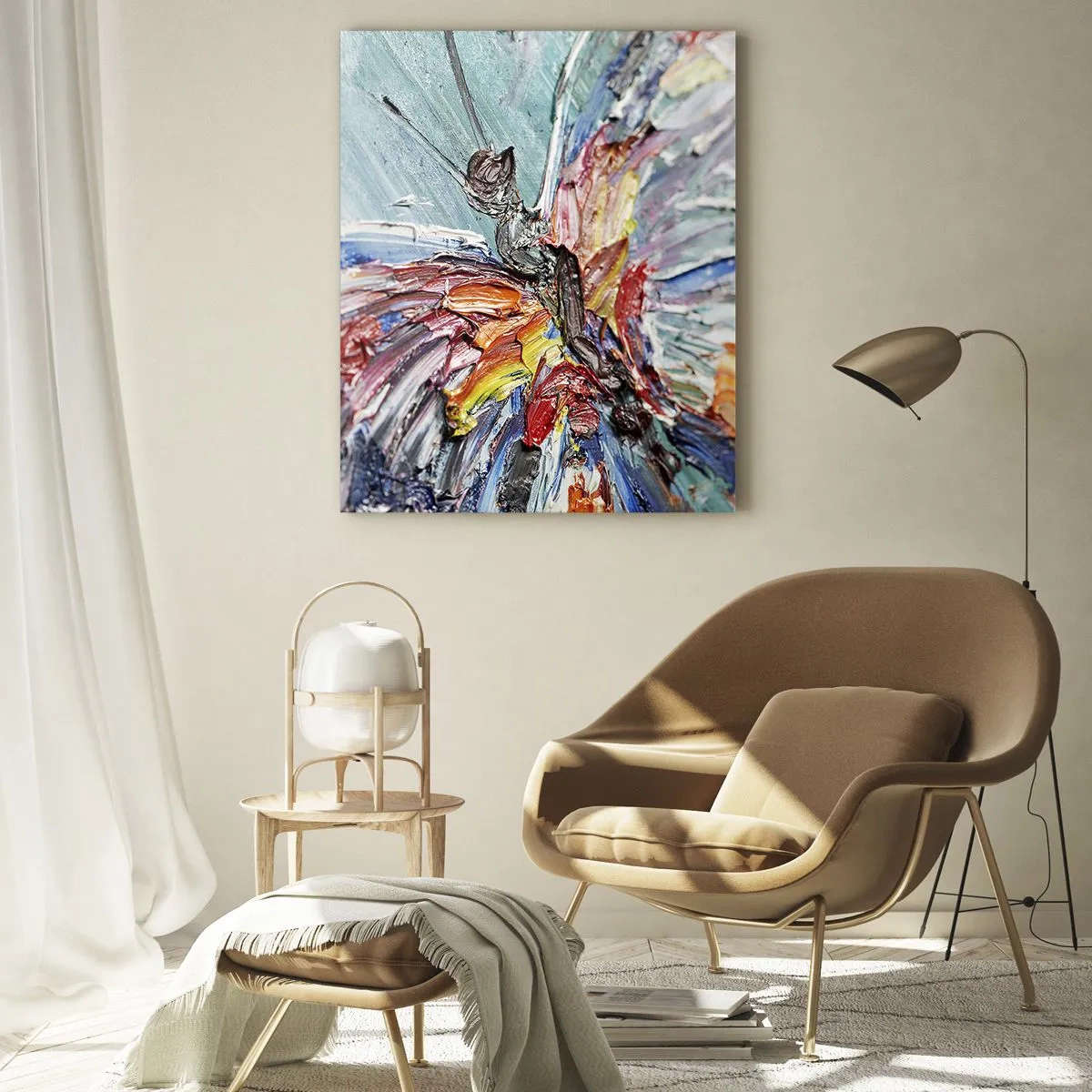 Obraz na skle - Namalovaný přírodou - 80x120 cm