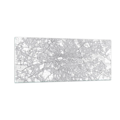 Obraz na skle - Mapa londýnského labyrintu - 100x40 cm
