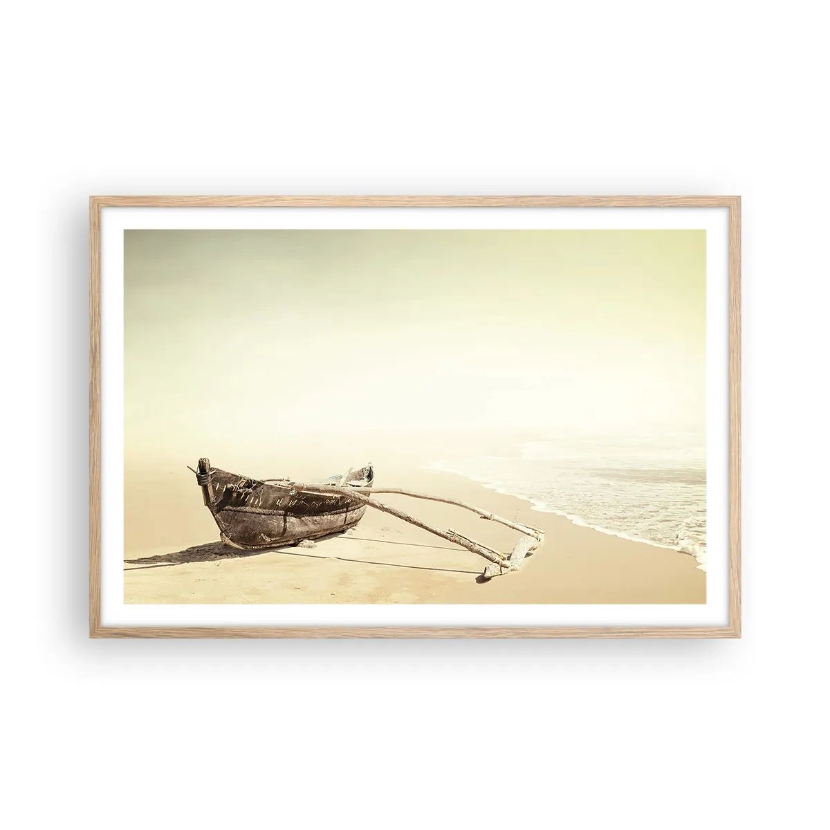 Plakát v rámu světlý dub - Vzpomínka na jižní moře - 91x61 cm